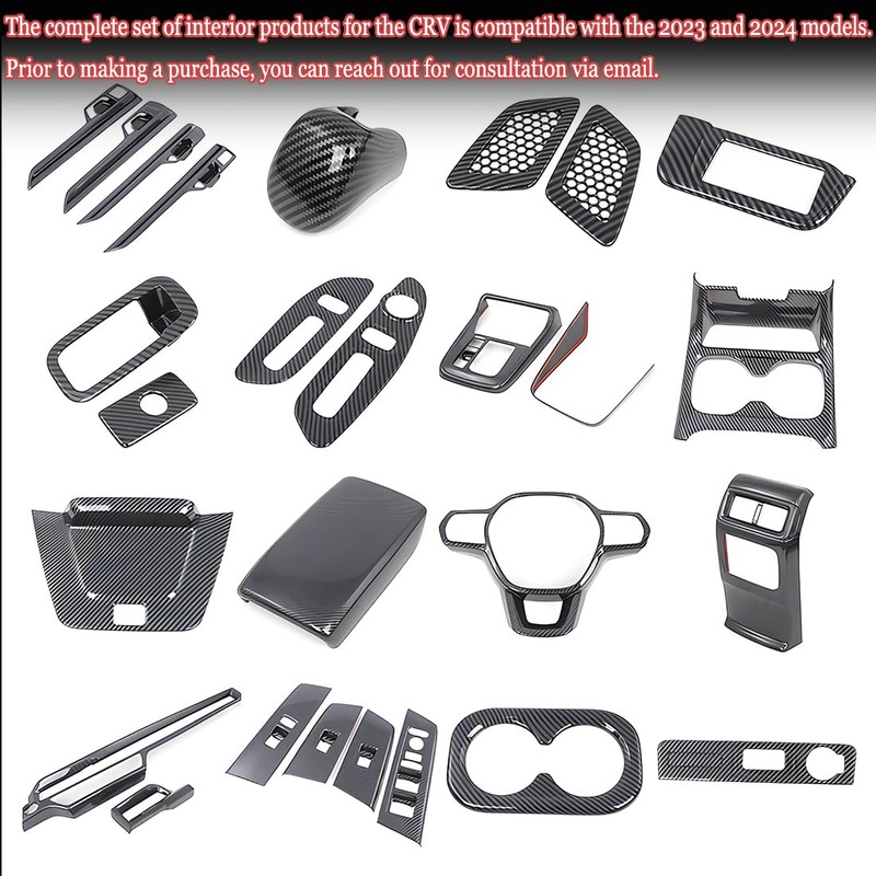 MUXEE 2PCS Center Console Frame Gear Shift Panel Cover Trim