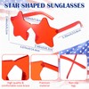 Xuhal 24 Pcs Star Shaped Sunglasses Bulk 4th of July
