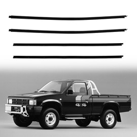 ROADFAR Window Molding Trim 4PCS Compatible with 1986-1994 for Nissan for Pickup D21 Hardbody - Outer Replacement for 80820-01G00 80821-01G00 80834-01G00 80835-01G00 - Weatherstrip Window Seal
