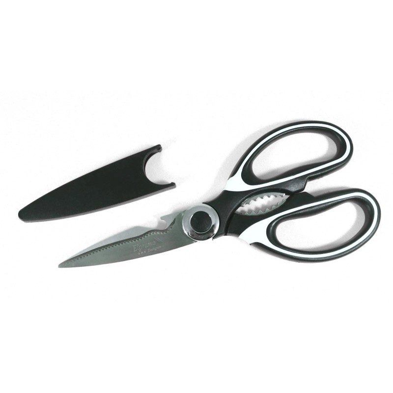 Elpramo Pizza Rolling Cutter + Kitchen Scissors Stainless Steel Slicer