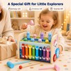 4-in-1 Wooden Hammering Toy with Xylophone, Clock and Gears, Ages