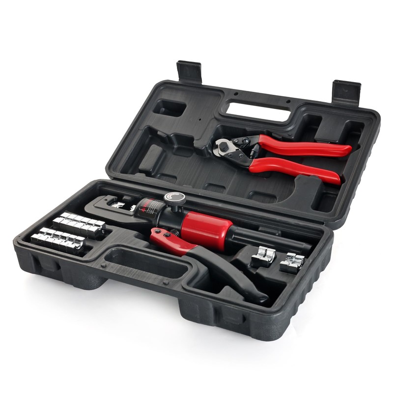 ZUVER Hydraulic Lug Crimping Tool 10 US Ton with Wire