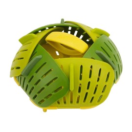 Joseph Joseph Bloom Folding Steamer Basket for Vegetables, Expandable for Various Pans, Compact Storage - Green