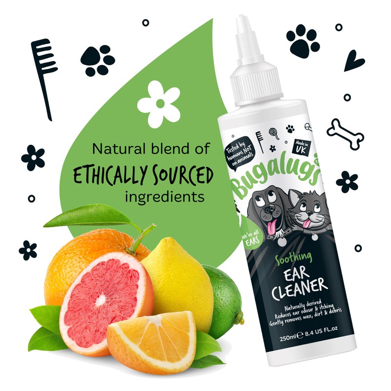 BUGALUGS BUGALUGS Ear Cleaner, Dog & Cat Ear Cleaner Solution