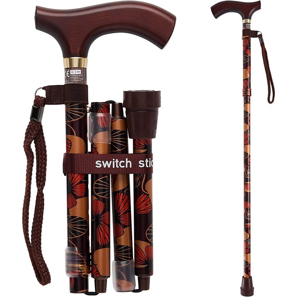 Switch Sticks Walking Cane for Men or Women, Foldable and Adjustable from 32-37 inches, Mimi