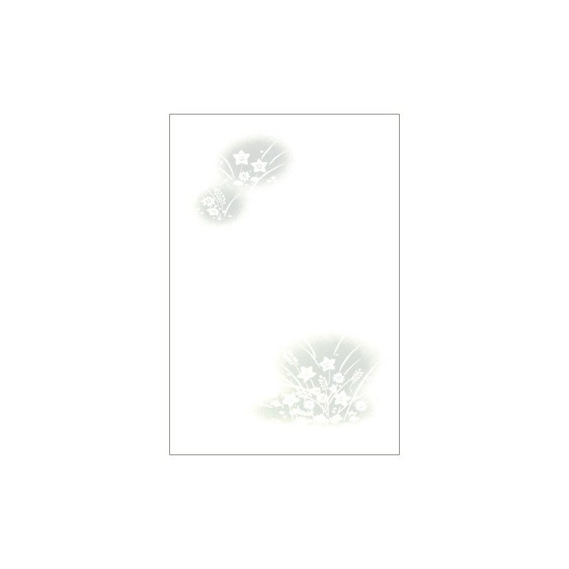 ハート インクジェット 喪中はがき 草菊(〒枠グレー) 30枚P PJG630