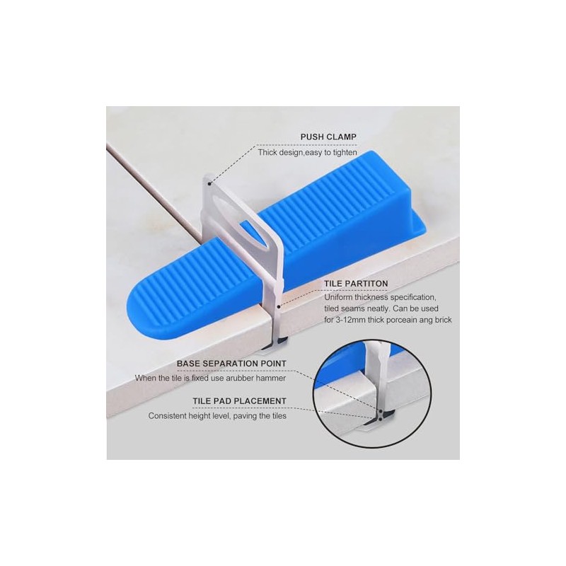 Tile Leveling System 1/16" Spacers Tile Leveler clips 2000pcs DIY