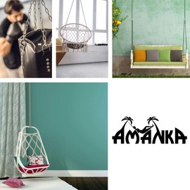 AMANKA 50cm Hanging Chair Chain up to 230kg - 2 Carabiners - Suspension for Swing Hammock Punch Bag