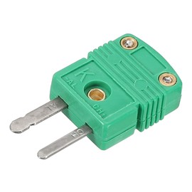 sourcing map K Type Thermocouple Wire Connector Plug Socket Adapter High Temperature 220°C (428°F) for Thermocouple Sensor Sensor Green