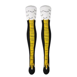 Crazy Chicken Legs Feet Over The Knee 21.65in Socks, Funny Gifts For Party Novelty Socks For Women 6-10