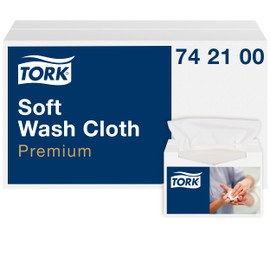 Tork Premium Soft Wash Cloths, 1 Ply - Extra-Soft Cleaning Cloths for Patient Care, 19,2 x 30cm