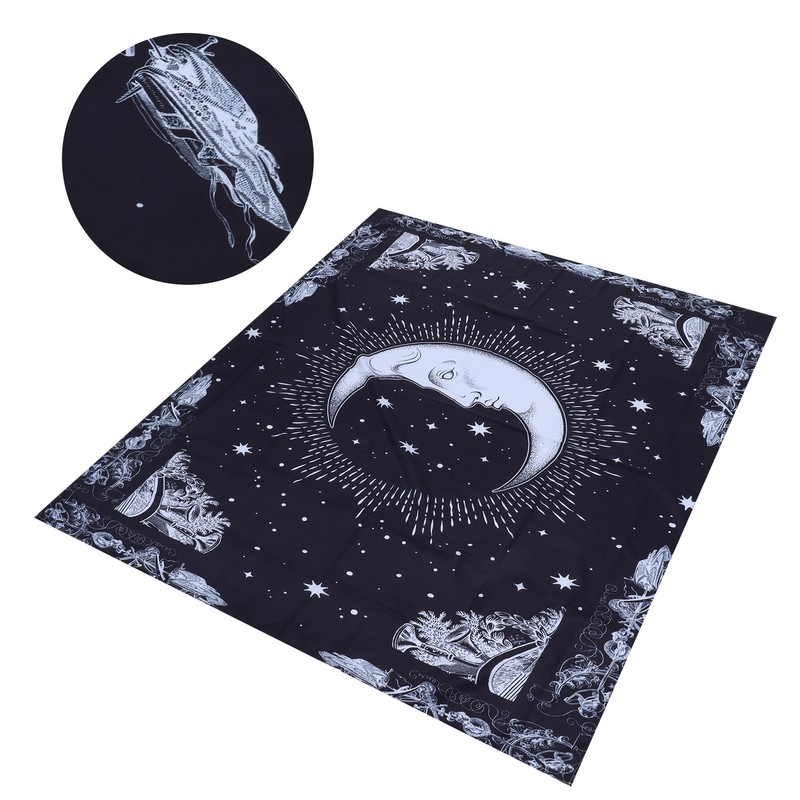 Wall Hanging Tapestry MoonPattern Background Decoration for Living Room Bedroom(150x130cm