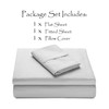 Chanasya Premium Embossed Light Gray Twin Size Bed Sheets Set