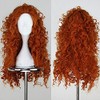 Angelaicos Women's Fluffy Wavy Party Halloween Costume Merida Wig Long