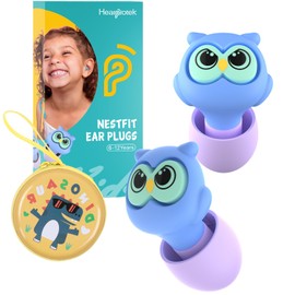 Hearprotek Kids Ear Plugs (6-12yrs), Ear Defenders Children Kids|Reusable Noise Reduction Small Ear Plugs for Sleeping Concerts Swimming Flying Travel Anxiety Relief 28dB