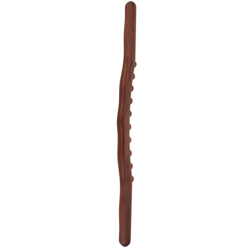 Wooden Scraping Stick Cellulite Removal Lymphatic Drainage 10 Beads Gua