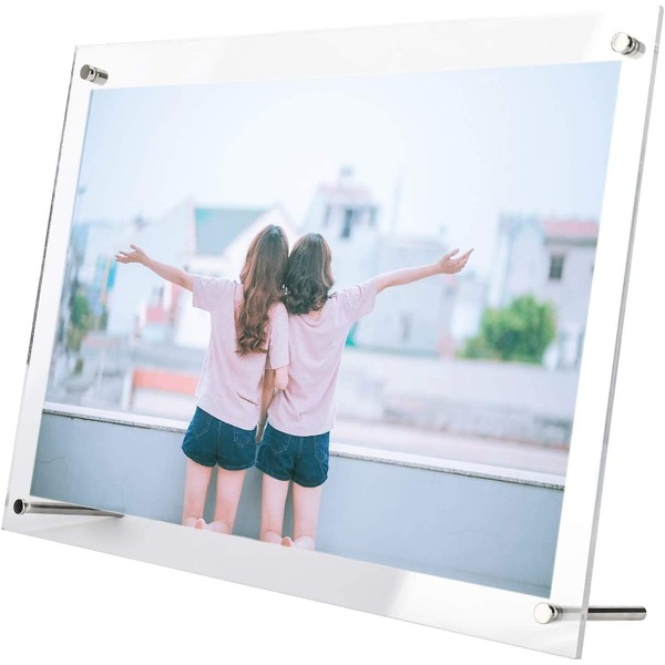 Takelablaze Acrylic Photo Frame, Large Size, Stand Type, Transparent Picture Frame, Tabletop Display Picture, Poster, Paintings, Award Certificates (A4 (8.3 x 11.7 inches (210 x 297 mm))