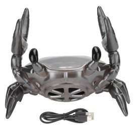 2 in 1 Mobile Phone Stand Bluetooth Speaker Crab Shape Bracket 360 Degree Surround Speaker(Gray )