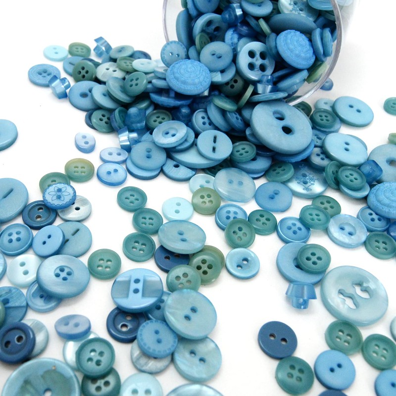 Trimz Buttons, Sky Blue, 250g