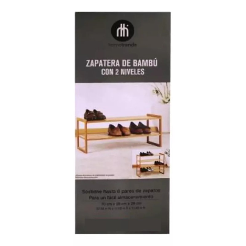 Hometrends Zapatera De Bambú Marca Trends Envio