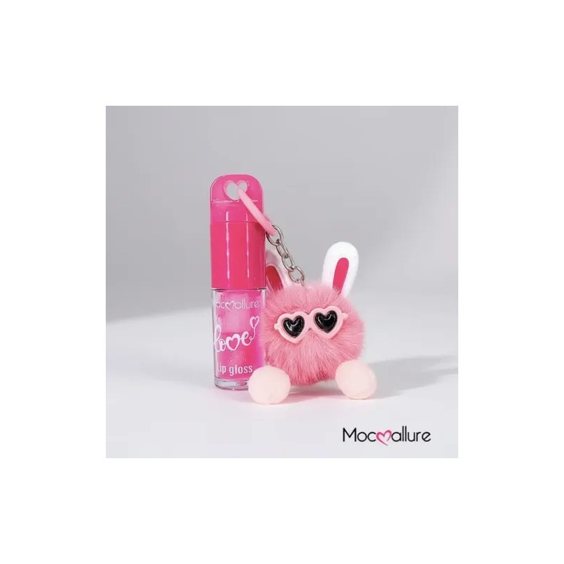 Brillo Labial Shimer Mocallure Con Llavero Conejito