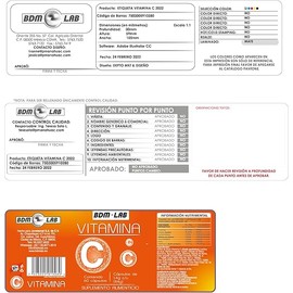 BDM LAB | Vitamina C | Suplemento Alimenticio | 3 x 2 | 60 cápsulas c/u