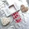 Short Square Press on Nails Valentine’ s Day Fake Nails