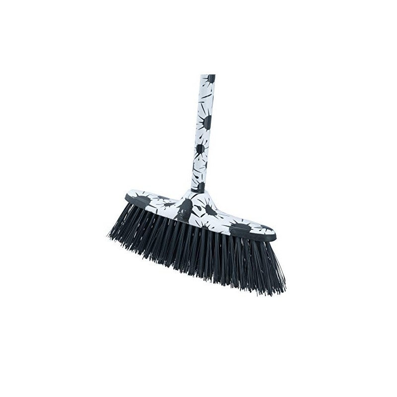 Superio Design Broom, Fancy Black and White Angle Broom, Cute
