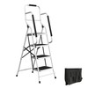 4 Step Ladder Folding Step Stool Ladder for Adults with
