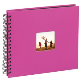 Hama 113680 Fine Art Photo Album | 28 x 24cm 50 Pink w/Black Pages, 24 28 cm