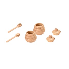 MONT PLEASANT 2pcs Wooden Beehive Toys with lid and Honey Stick, Sorting Stacking Toys for Toddlers Montessori Wooden Toy for Toddlers, Sensory Bin Toys for 3 4 5 Years Old