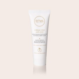 Ritma Natural Cosmetics | Anti-Age Gesichtscreme, 50 ml, mit Arganöl und Hyaluronsäure, für alle Hauttypen