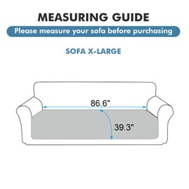 Genina 100% Waterproof Couch Cover for 4 Cushion Couch Sofa Cover for Dogs, Anti-Slip Sofa Covers Washable Couch Covers for Sectional Sofa L Shape Furniture Cover, 1 Piece (Coffee, Sofa X-Large)