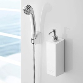 Yamazaki Industrial Magnetic Two-Way Dispenser, Shampoo Conditioner, Set of 2, White, 4258, 4260, Width 2.8 x Depth 3.5 x Height 9.4 inches (7 x 9 x 24 cm)