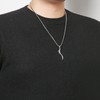 HZMAN Italian Horn Necklace for Men Women High Polished Stainless