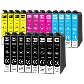 Yowell 20 x 603XL Printer Cartridges Compatible with Epson 603XL 603 XL for Epson Expression Home XP-2100 XP-3100 XP-4155 XP-4150 XP-4100 XP-3155 XP-3150, Workforce WF-2810 WF-2830 WF-2835