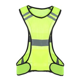 YBEATY Reflective Safety Vest High Visibility Running Gear with Large Pocket Reflector Vest for Runners Biking Walking Cycling Riding Motorcycle Construction Workers Women Men Lightweight Comfy