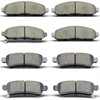 AnnoVinco 8PCS Front Rear Ceramic Brake Pads Replacement Kit Fits