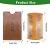 EQLEF Wooden Beard Comb, Natural Green Sandalwood Beard Comb, Non-Static