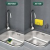 Jerphen 2 Pack Sponge Holder for Kitchen Sink，Strong Adhesive SUS304