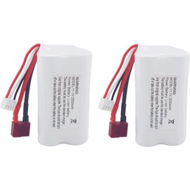 Accessories 2PCS 11.1V 2000mAh T Plug Lithium Battery for R608 2104 Brushless High Speed Water Cooling RC Speedboat Electric RC Boat Model Tumbler Toy Boat Battery