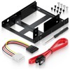 deleyCON USB Case External Schwarz für SSD Einbaurahmen (SSD 2,5")