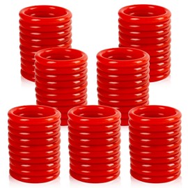 Plastic Rings for Ring Toss - 70PCS Mini Ring Toss Game 2.1 Inch Plastic Carnival Rings for Adults for Wedding Can Toss Game Pool Ring Toss Game Red