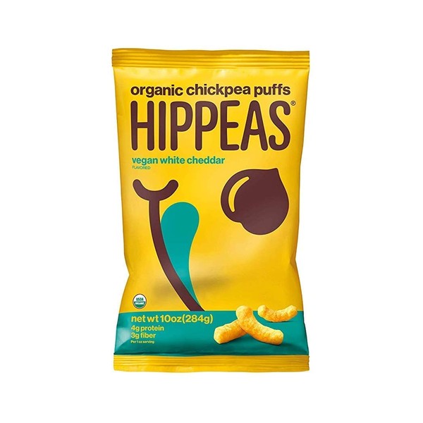 Hippeas, Chickpea Puffs White Cheddar Organic, 10 Ounce