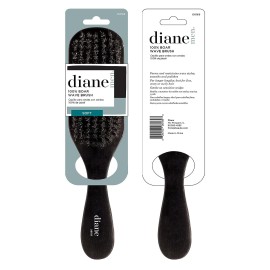 Diane 100% Soft Boar Bristle Brush for Men (BLACK)