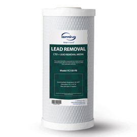 iSpring FC15B-PB 4.5” x 10” Lead, Arsenic, Cadmium, Chlorine Reducing Whole House Water Filter, Fits iSpring WGB21B-CPB Series, Pack of 1
