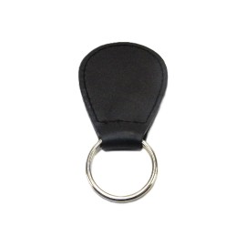 Ford Mach 1 Ford Mustang Keyring w/Faux Leather Fob, Round Metal Charm, Split Ring