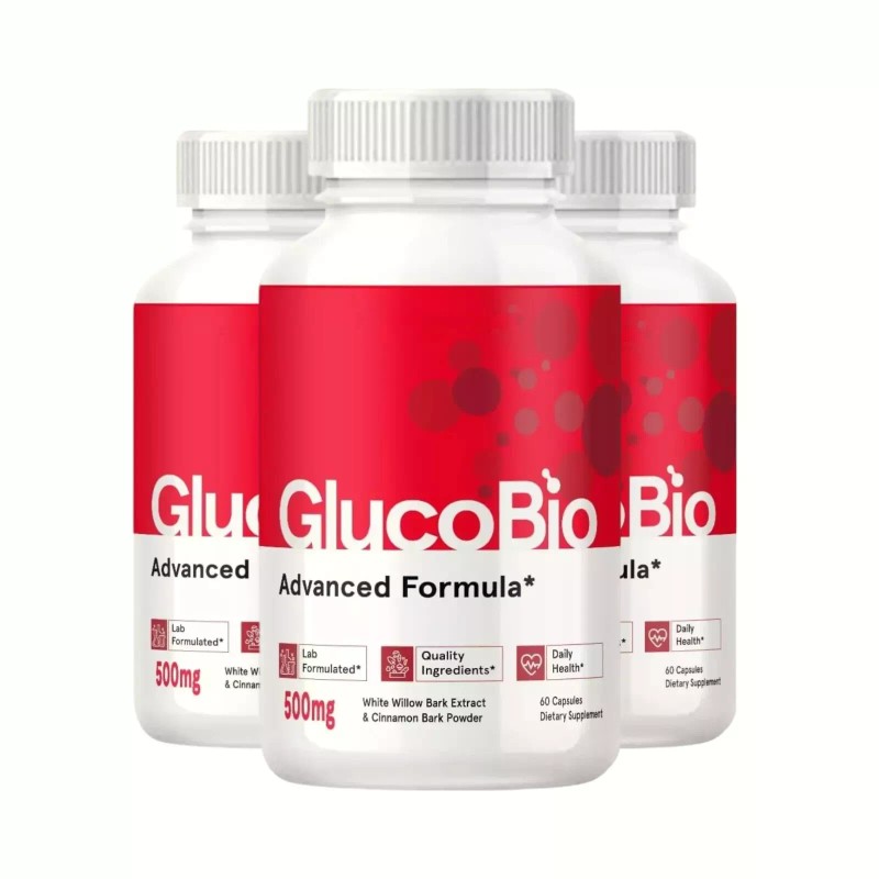 GlucoBio 3-Pack Gluco Bio Capsules, GlucoBio Blood Health Dietary Supplement
