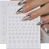 Votvlog 6 Blatt Nagelsticker Mond Sterne Nail Art Sticker Silber