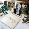 Funeral Guest Book for Celebration of Life Leather Memoria, Elegant